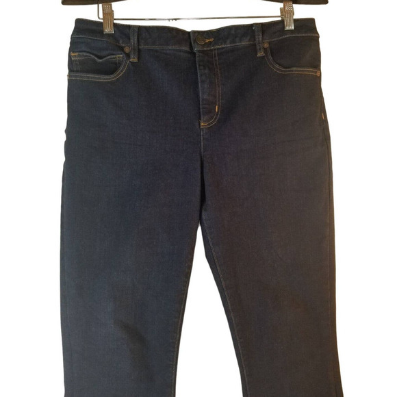 Lands'End Womens Jeans 14 Mid Rise Skinny Stretch Cotton Blend 34x29 - Picture 4 of 11